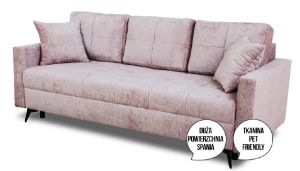 Sofa z funkcją spania Foster różowy