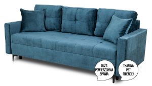 Sofa z funkcją spania Foster niebieski