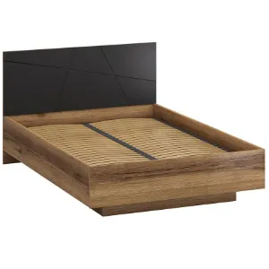 Obrazek Łóżko 140x200 Orient Z Dąb Delano/Czarny