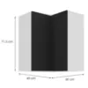 Obrazek Szafka Kuchenna Aria-Bl/Wh Anti Fingerprint 60x60 Gn-72 2f (90°)