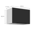 Obrazek Szafka Kuchenna Aria-Bl/Wh Anti Fingerprint 50gu-36 1f