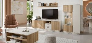 Obrazek Komoda trzydrzwiowa z szufladami 3D4S Mosano LUSK103