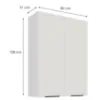 Obrazek Szafka Kuchenna Aria-Wh/Wh Anti Fingerprint 80g-108 2f