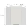 Obrazek Szafka Kuchenna Aria-Wh/Wh Anti Fingerprint 60x60 Gn-72 1f (45°)