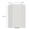 Obrazek Szafka Kuchenna Aria-Wh/Wh Anti Fingerprint 60x60 Gn-108 1f (45°)