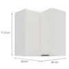 Obrazek Szafka Kuchenna Aria-Wh/Wh Anti Fingerprint 60x60 Gn-72 2f (90°)