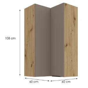 Obrazek Szafka Kuchenna Aria-Ta/Ar Anti Fingerprint 60x60 Gn-108 2f (90°)