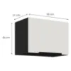 Obrazek Szafka Kuchenna Aria-Wh/Bl Anti Fingerprint 50gu-36 1f