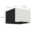 Obrazek Szafka Kuchenna Aria-Wh/Bl Anti Fingerprint 50 Nagu-36 1f