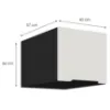 Obrazek Szafka Kuchenna Aria-Wh/Bl Anti Fingerprint 40 Nagu-36 1f
