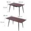 Obrazek Stół Rozkładany Remy 120/160x80 12526 Dąb 8078-75/Czarny
