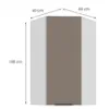 Obrazek Szafka Kuchenna Aria-Ta/Wh Anti Fingerprint 60x60 Gn-108 1f (45°)