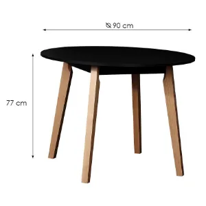 Obrazek Stół St-57 Fi 90 Czarny/Buk Natura