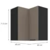 Obrazek Szafka Kuchenna Aria-Ta/Bl Anti Fingerprint 60x60 Gn-72 2f (90°)