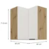 Obrazek Szafka Kuchenna Aria-Wh/Ar Anti Fingerprint 60x60 Gn-72 2f (90°)