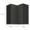 Obrazek Szafka Kuchenna Aria-Gr/Bl Anti Fingerprint 60x60 Gn-72 2f (90°)