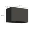 Obrazek Szafka Kuchenna Aria-Gr/Bl Anti Fingerprint 50gu-36 1f