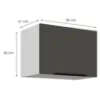 Obrazek Szafka Kuchenna Aria-Gr/Wh Anti Fingerprint 50gu-36 1f
