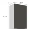 Obrazek Szafka Kuchenna Aria-Gr/Wh Anti Fingerprint 45g-72 1f