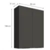 Obrazek Szafka Kuchenna Aria-Gr/Bl Anti Fingerprint 80g-108 2f