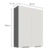 Obrazek Szafka Kuchenna Aria-Wh/Ant Anti Fingerprint 80g-108 2f
