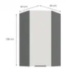Obrazek Szafka Kuchenna Aria-Wh/Ant Anti Fingerprint 60x60 Gn-108 1f (45°)