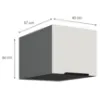 Obrazek Szafka Kuchenna Aria-Wh/Ant Anti Fingerprint 40 Nagu-36 1f