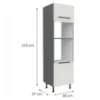 Obrazek Szafka Kuchenna Aria-Wh/Ant Anti Fingerprint 60dpm-215 2f