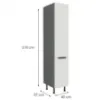 Obrazek Szafka Kuchenna Aria-Wh/Ant Anti Fingerprint 40dk-215 2f