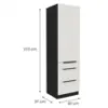 Obrazek Szafka Kuchenna Aria-Wh/Bl Anti Fingerprint 60dks-210 1f 3s