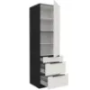 Obrazek Szafka Kuchenna Aria-Wh/Bl Anti Fingerprint 60dks-210 1f 3s