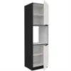 Obrazek Szafka Kuchenna Aria-Wh/Bl Anti Fingerprint 60dp-210 2f