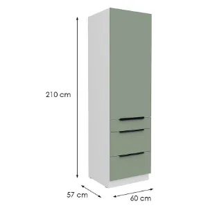Obrazek Szafka Kuchenna Aria-Sa/Wh Anti Fingerprint 60dks-210 1f 3s