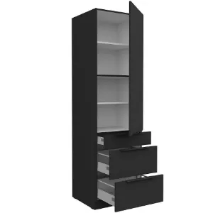 Obrazek Szafka Kuchenna Aria-Bl/Bl Anti Fingerprint 60dks-210 1f 3s