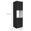 Obrazek Szafka Kuchenna Aria-Bl/Bl Anti Fingerprint 60dps-210 1f 3s