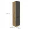 Obrazek Szafka Kuchenna Aria-Gr/Ar Anti Fingerprint 40dk-210 2f
