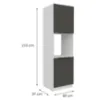 Obrazek Szafka Kuchenna Aria-Gr/Wh Anti Fingerprint 60dp-210 2f
