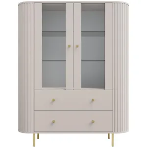 Witryna Ovalio 122  2f 2s Beż Piaskowy (Kaszmir)
