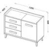 Obrazek Komoda W6 Werso Riviera/Biały Bryl/Antracyt
