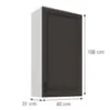 Obrazek Szafka kuchenna Stilo grafit mat/biały 60G-108 1F