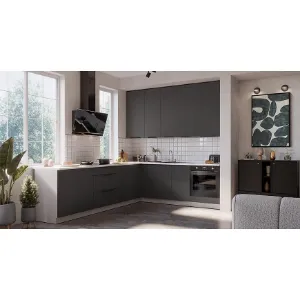 Obrazek Kuchnia Aria GR/WH 260x230 cm bez blatu