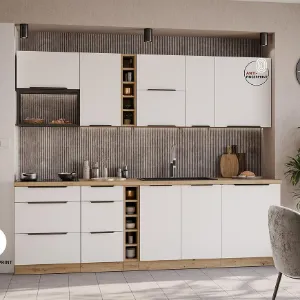 Obrazek Kuchnia Aria WH/AR 255 cm bez blatu
