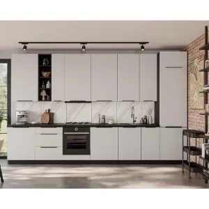 Obrazek Kuchnia Aria WH/BL 390 cm bez blatu