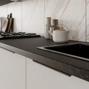 Obrazek Kuchnia Aria WH/BL 390 cm bez blatu