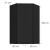 Obrazek Szafka kuchenna Siena czarny mat 60x60 GN-108 1F (45°)