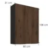 Obrazek Szafka kuchenna Monza orzech okapi 80G-108 2F