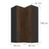 Obrazek Szafka kuchenna Monza orzech okapi 60x60 GN-108 2F (90°)