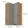 Obrazek Szafka kuchenna Luna claygrey/artisan 60x60 GN-108 2F (90°)