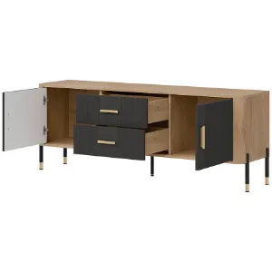 Obrazek Komoda Dante Rtv Dt01 Dąb Cremona/Antracyt