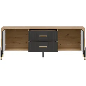 Obrazek Komoda Dante Rtv Dt01 Dąb Cremona/Antracyt